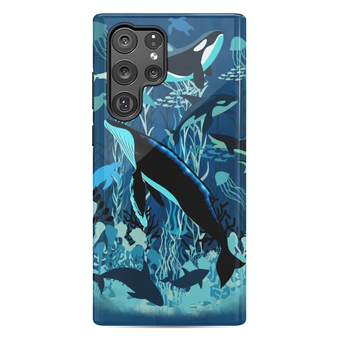 Galaxy S22 Ultra StrongFit Sealife Blue Shades Dream Underwater Scenery by BluedarkArt