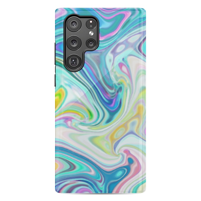Galaxy S22 Ultra StrongFit Digitalart Abstract Marbling G597 by Medusa GraphicArt