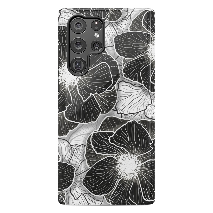 Galaxy S22 Ultra StrongFit Anemones Wildflower Illustration G599 by Medusa GraphicArt