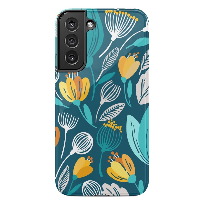 Galaxy S22 plus StrongFit Blue Doodle by ArtsCase