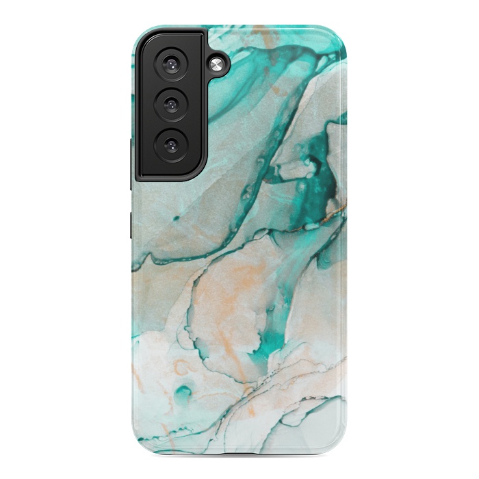 Galaxy S22 StrongFit Tropical Green Marble by ArtsCase
