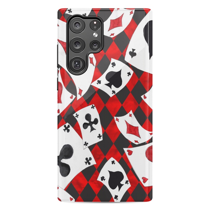Galaxy S22 Ultra StrongFit alice-playing cards by haroulita