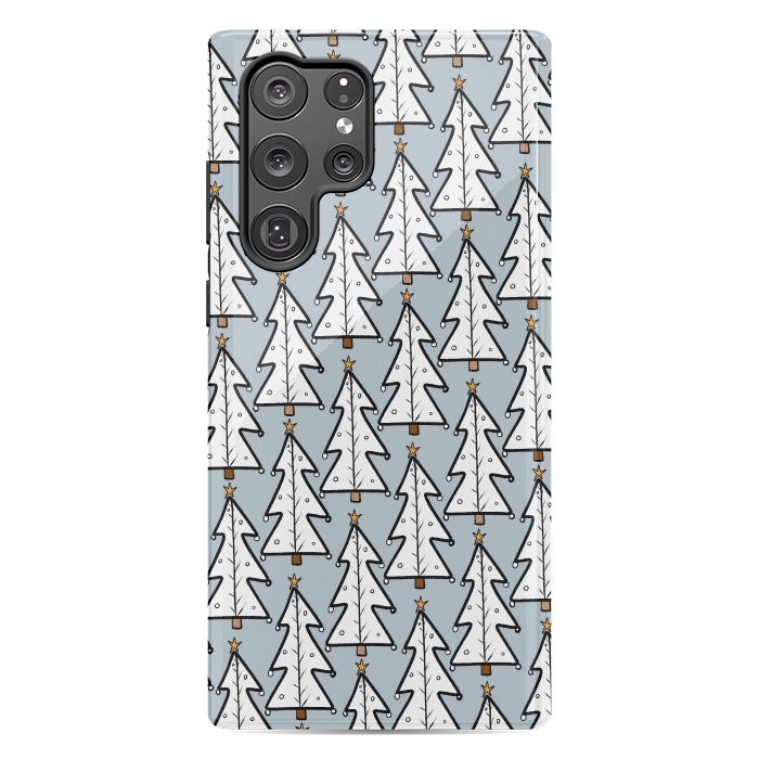 Galaxy S22 Ultra StrongFit The white Christmas trees by Steve Wade (Swade)