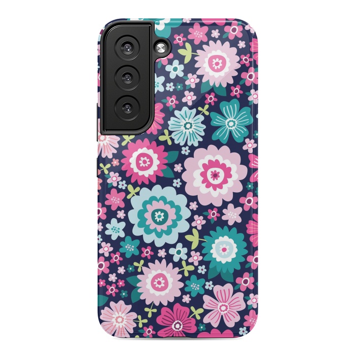 Galaxy S22 StrongFit Cute pattern in colorful flower  by ArtsCase