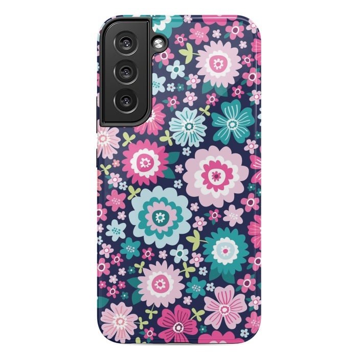 Galaxy S22 plus StrongFit Cute pattern in colorful flower  by ArtsCase
