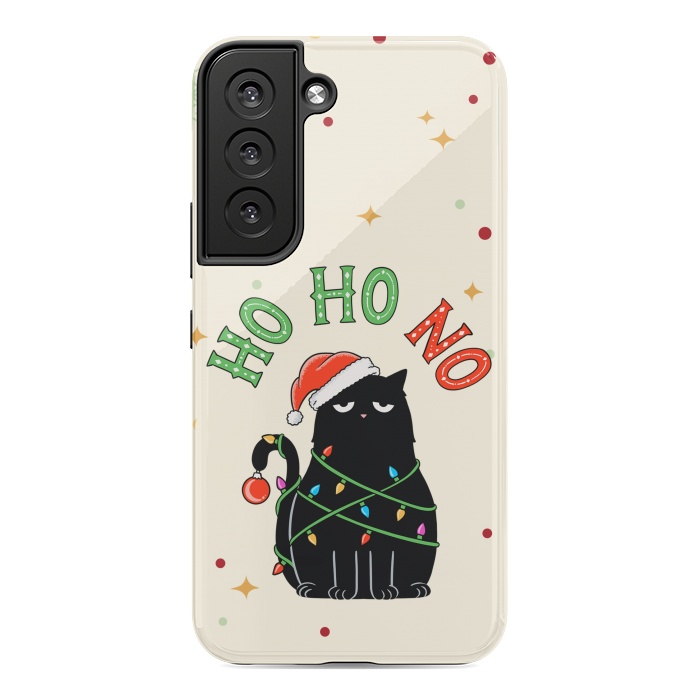 Galaxy S22 StrongFit Cat and Christmas NO by Coffee Man