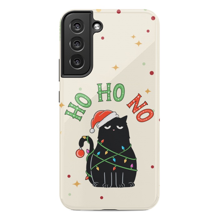 Galaxy S22 plus StrongFit Cat and Christmas NO by Coffee Man