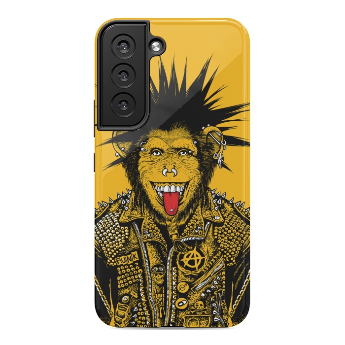 Galaxy S22 StrongFit Yellow punk monkey by Alberto