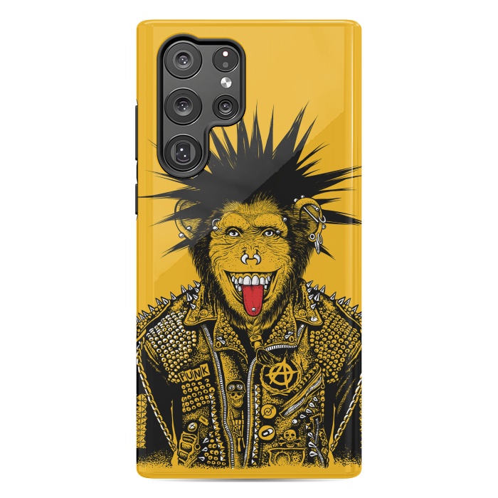 Galaxy S22 Ultra StrongFit Yellow punk monkey by Alberto