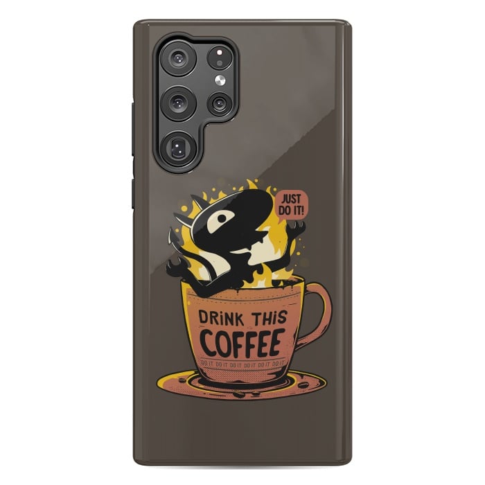 Galaxy S22 Ultra StrongFit Luci Coffee by eduely