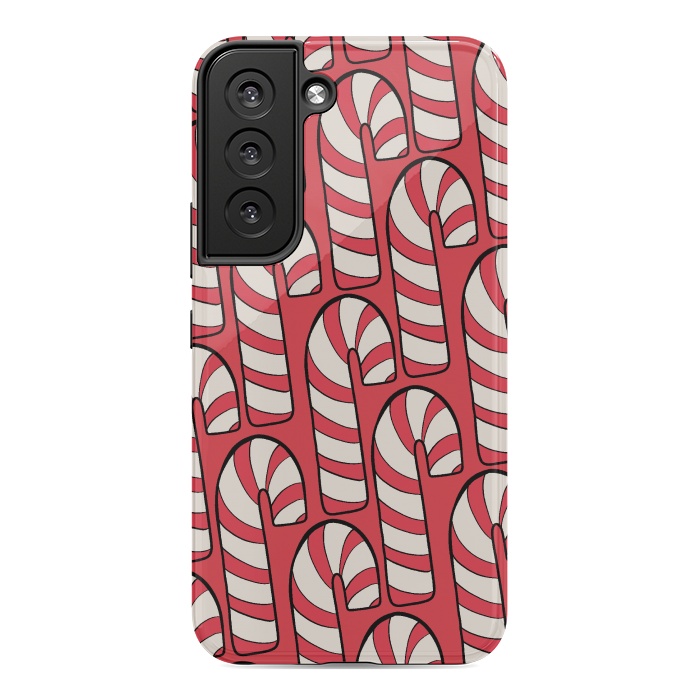 Galaxy S22 StrongFit The red candy canes by Steve Wade (Swade)