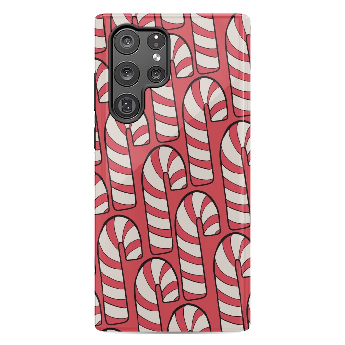 Galaxy S22 Ultra StrongFit The red candy canes by Steve Wade (Swade)