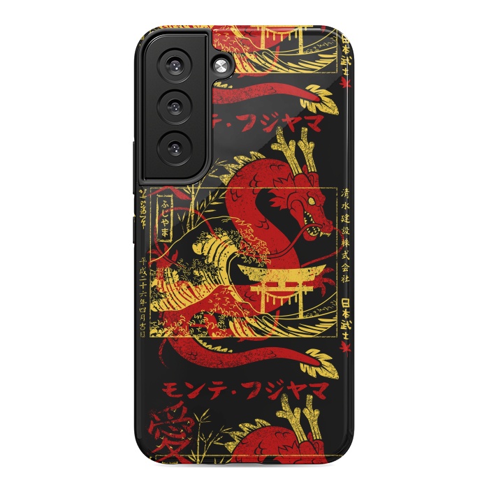 Galaxy S22 StrongFit Red chinese dragon gold by Alberto