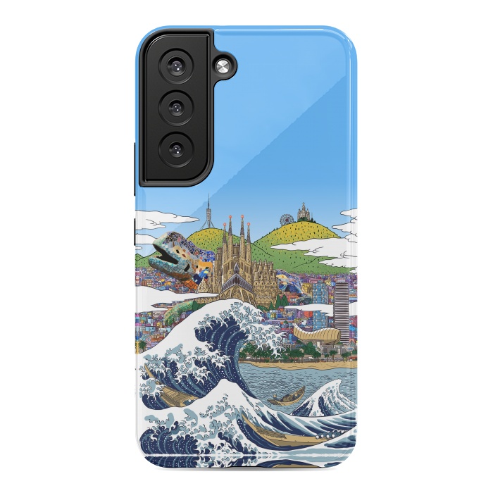 Galaxy S22 StrongFit The great wave in Barcelona by Alberto