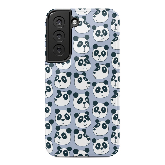 Galaxy S22 StrongFit Particularly Pleasant Panda Bears on Blue by Nic Squirrell