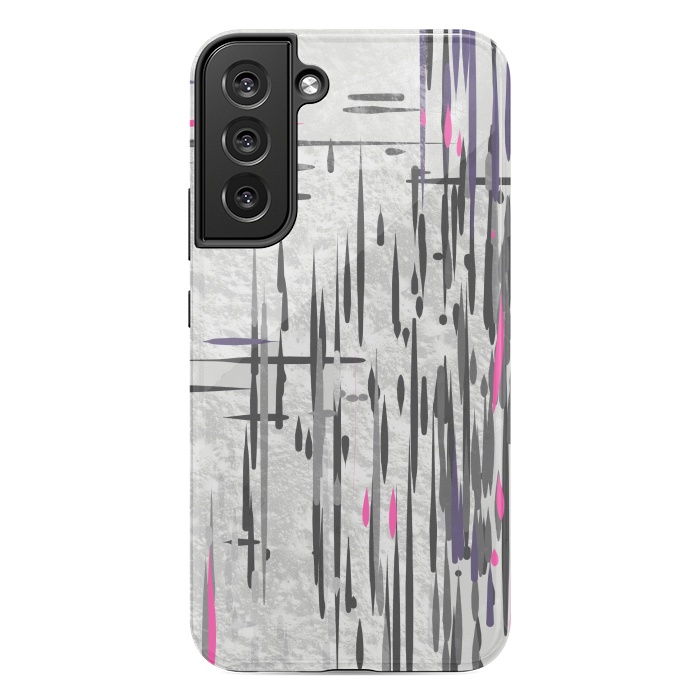 Galaxy S22 plus StrongFit Abstract pink and grey highlights  by Josie