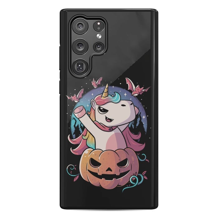 Galaxy S22 Ultra StrongFit Spooky Unicorn Funny Cute Magic Halloween by eduely