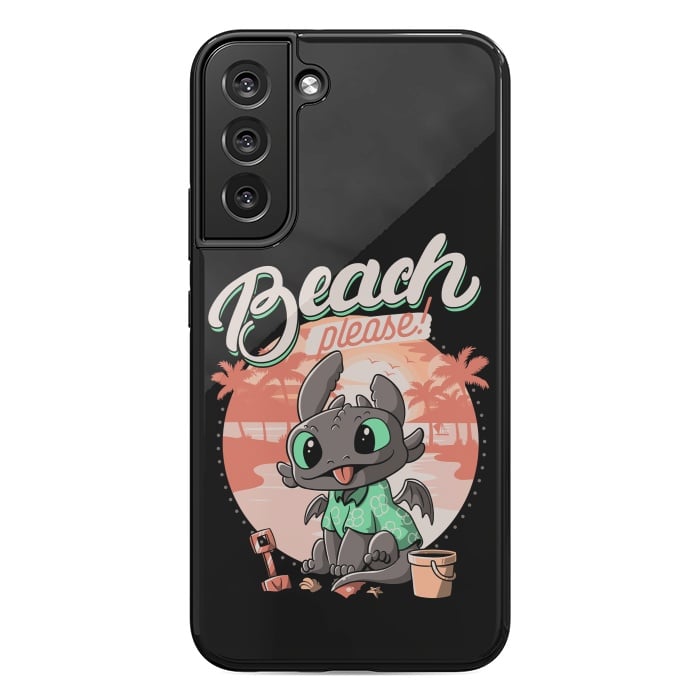 Galaxy S22 plus StrongFit Summer Dragon Funny Beach Please by eduely
