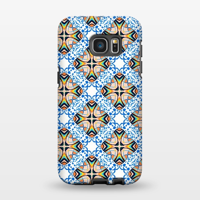 Galaxy S7 EDGE StrongFit Mediterranean Tile by Uma Prabhakar Gokhale