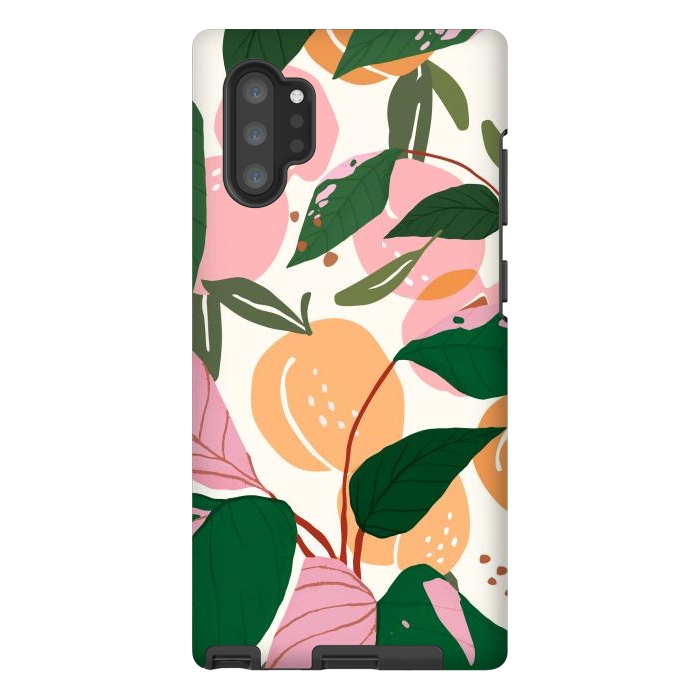 Galaxy Note 10 plus StrongFit The Peach Garden by Uma Prabhakar Gokhale