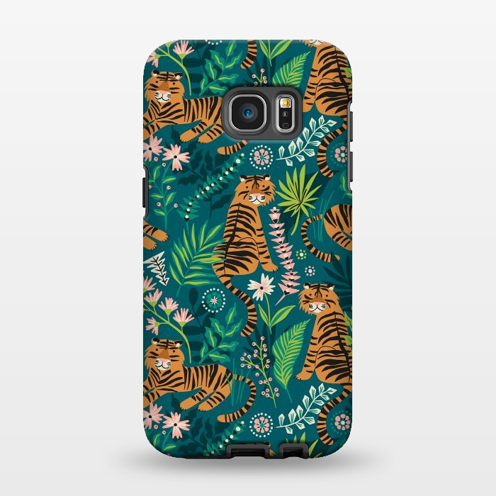 Galaxy S7 EDGE StrongFit Tigers by Laura Grant