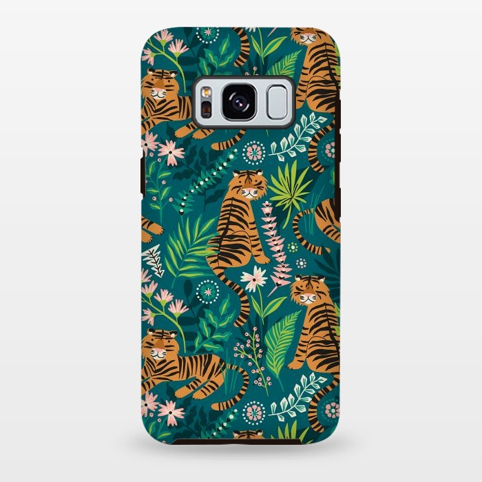 Galaxy S8 plus StrongFit Tigers by Laura Grant