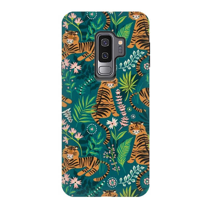 Galaxy S9 plus StrongFit Tigers by Laura Grant
