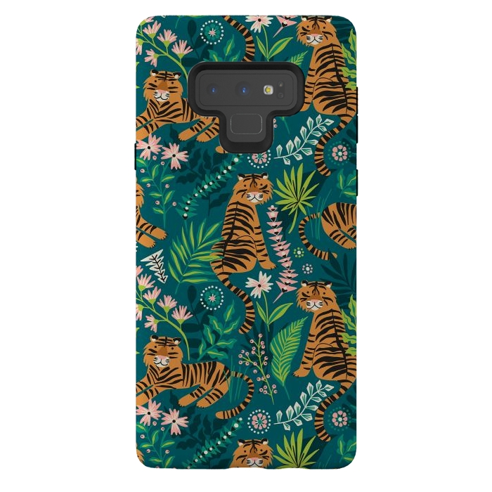 Galaxy Note 9 StrongFit Tigers by Laura Grant