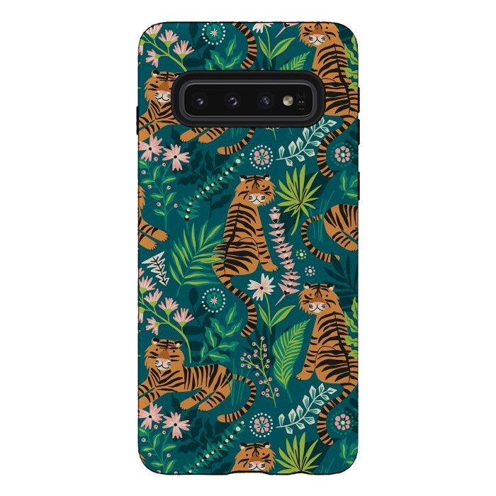 Galaxy S10 StrongFit Tigers by Laura Grant