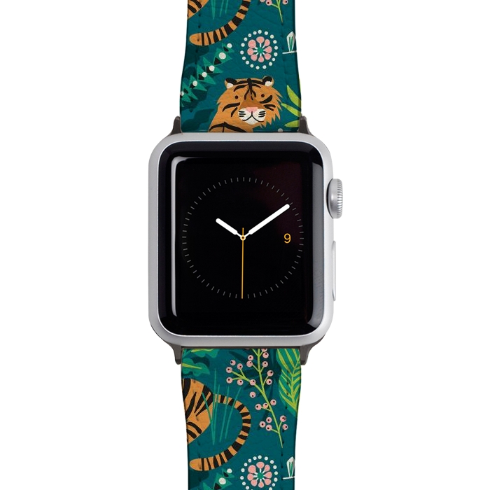 Watch 38mm / 40mm Strap PU leather Tigers by Laura Grant