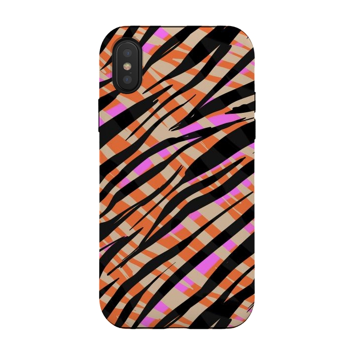 iPhone Xs / X StrongFit Tiger skin by Laura Grant