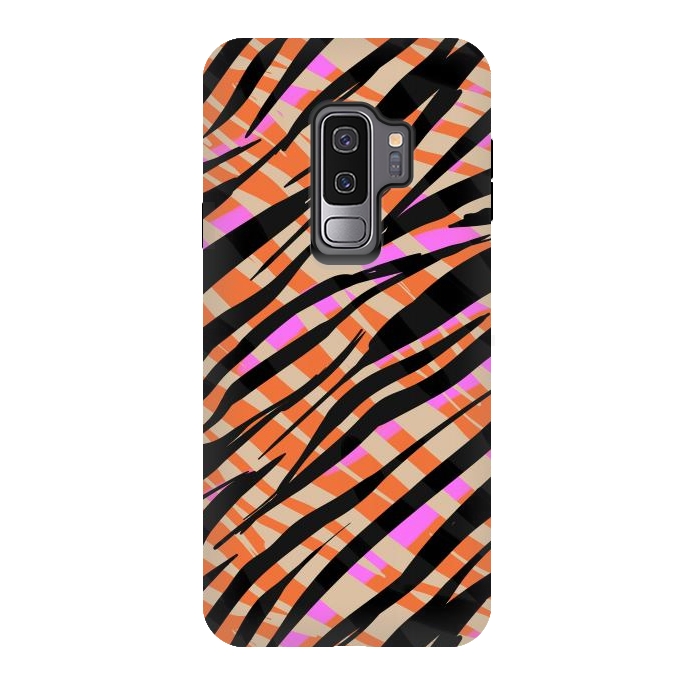 Galaxy S9 plus StrongFit Tiger skin by Laura Grant