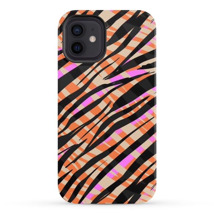iPhone 12 StrongFit Tiger skin by Laura Grant