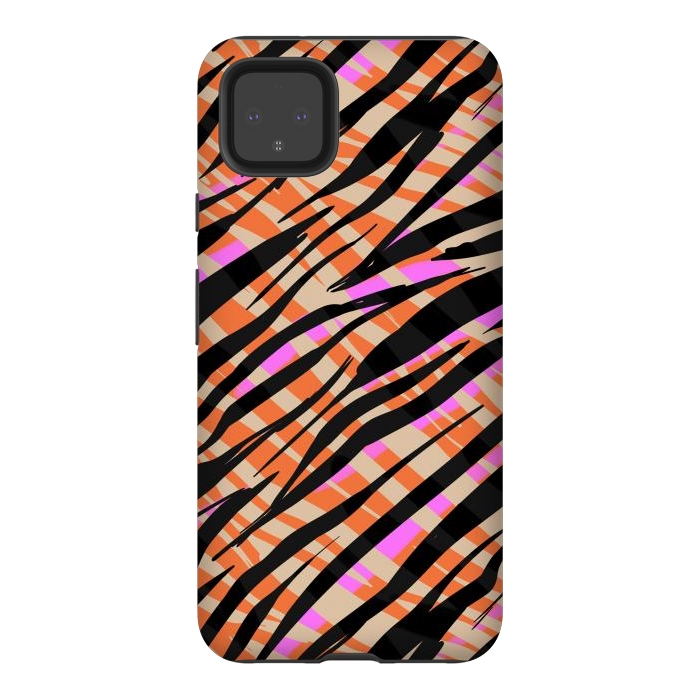 Pixel 4XL StrongFit Tiger skin by Laura Grant
