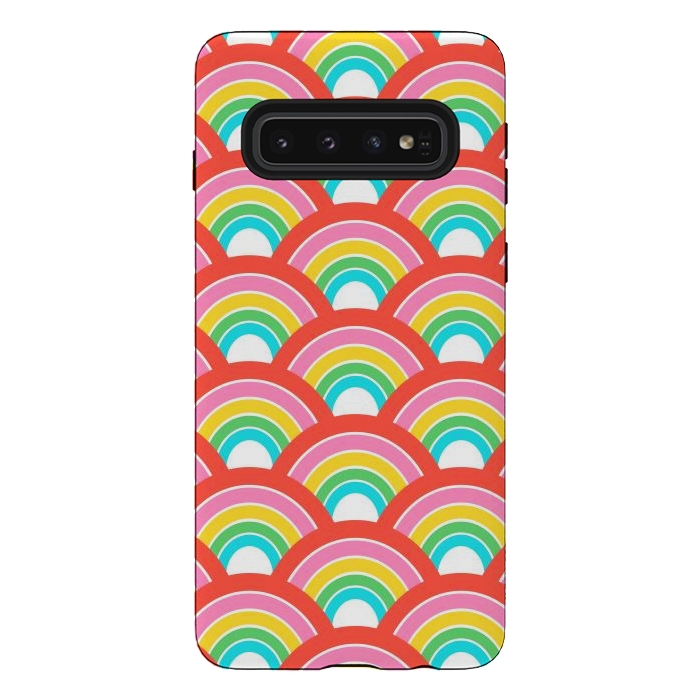 Galaxy S10 StrongFit Rainbows by Laura Grant