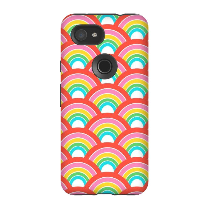 Pixel 3A StrongFit Rainbows by Laura Grant