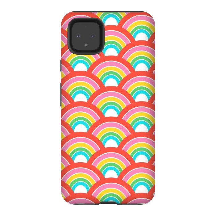 Pixel 4XL StrongFit Rainbows by Laura Grant