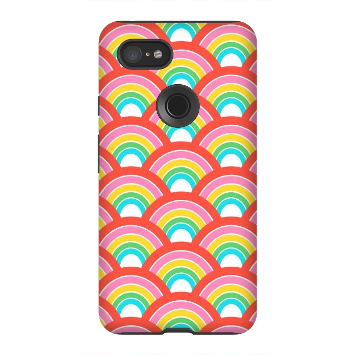 Pixel 3XL StrongFit Rainbows by Laura Grant