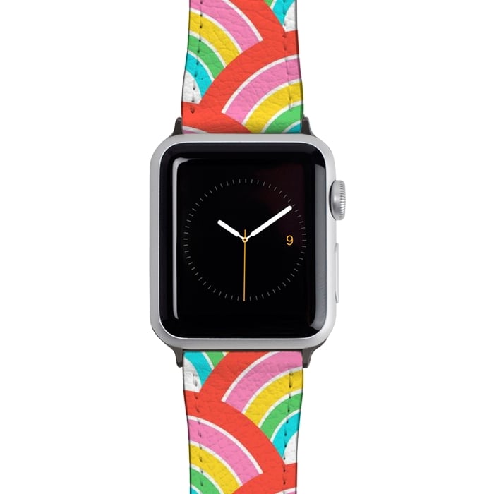 Watch 38mm / 40mm Strap PU leather Rainbows by Laura Grant