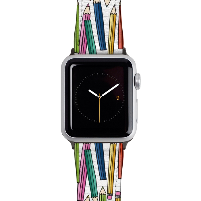 Watch 38mm / 40mm Strap PU leather pencils by Laura Grant