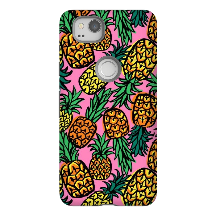 Pixel 2 StrongFit Tropical Pineapples by Laura Grant