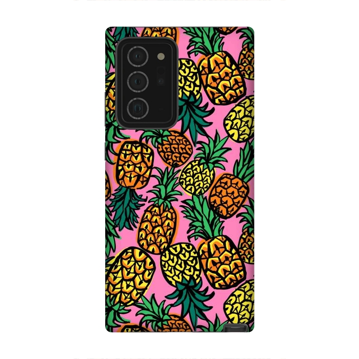 Galaxy Note 20 Ultra StrongFit Tropical Pineapples by Laura Grant