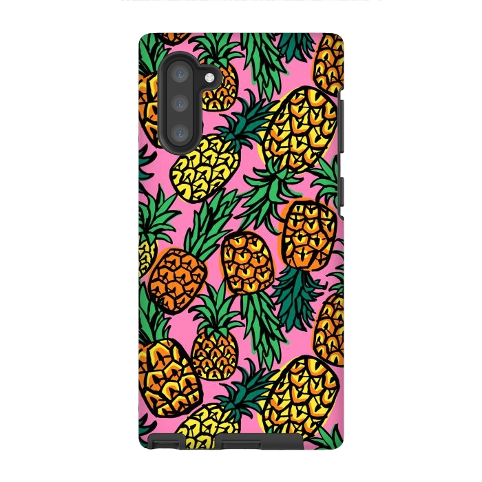Galaxy Note 10 StrongFit Tropical Pineapples por Laura Grant