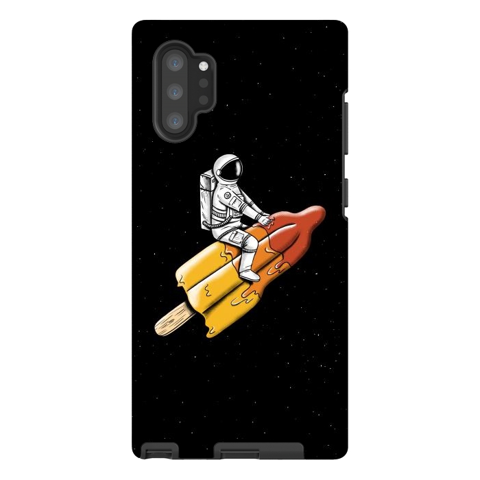 Galaxy Note 10 plus StrongFit Astronaut Melted Rocket by Coffee Man