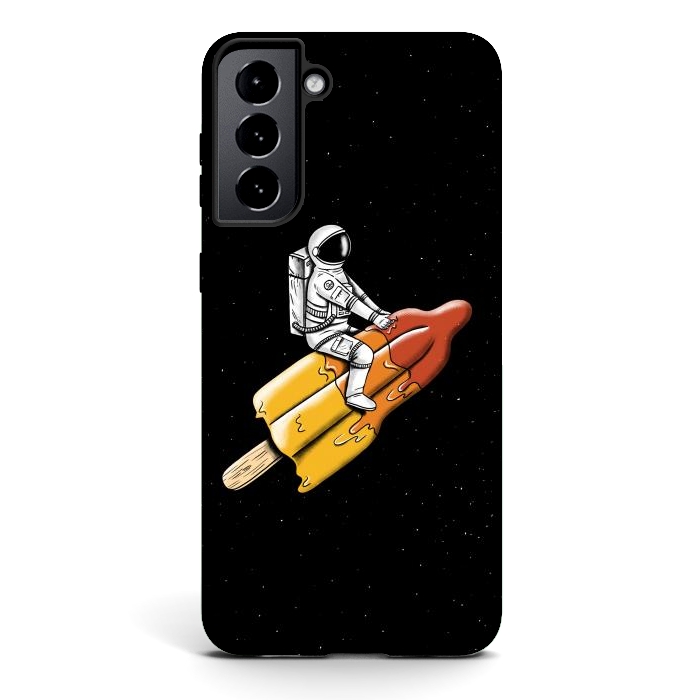 Galaxy S21 StrongFit Astronaut Melted Rocket by Coffee Man