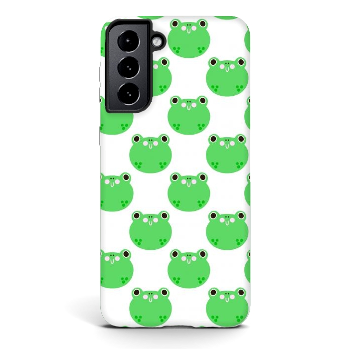 Galaxy S21 plus StrongFit Happy Frogs by Sam Pernoski