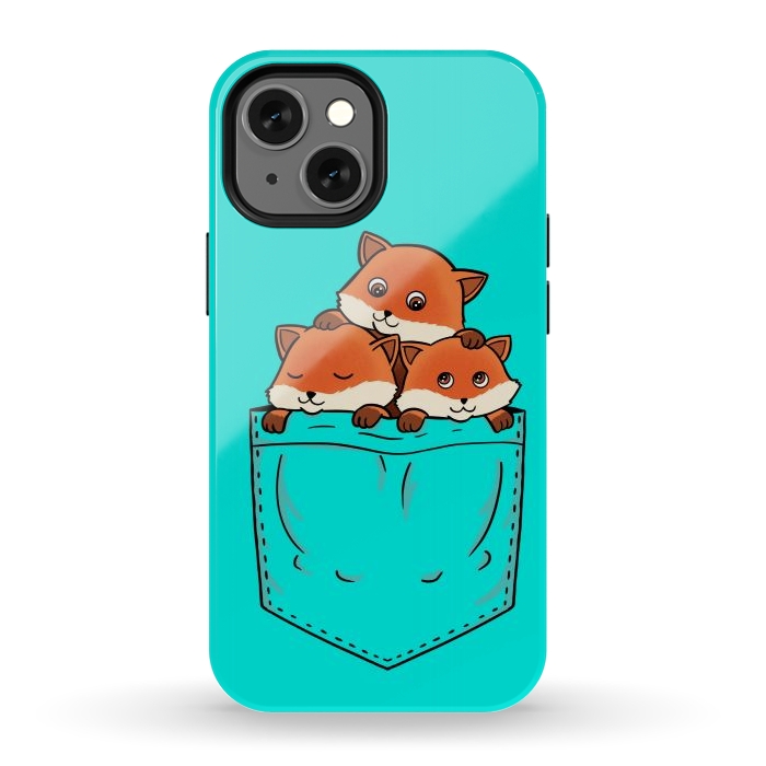 iPhone 12 mini StrongFit Fox Pocket by Coffee Man