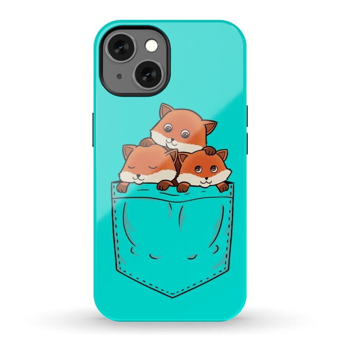 iPhone 13 StrongFit Fox Pocket by Coffee Man