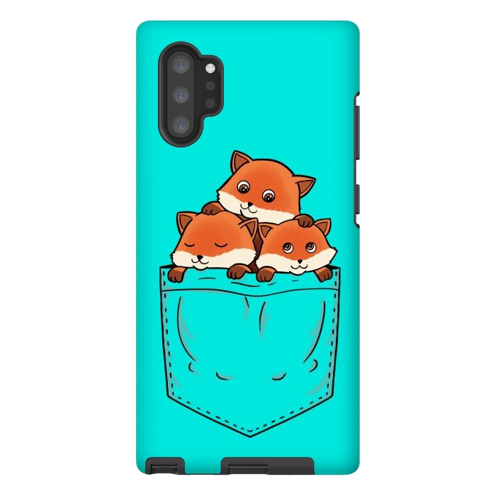 Galaxy Note 10 plus StrongFit Fox Pocket by Coffee Man
