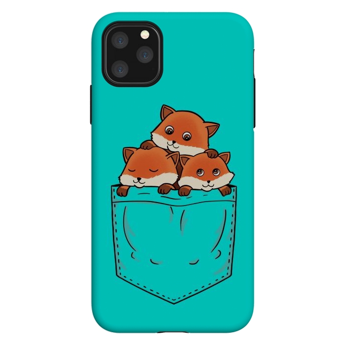iPhone 11 Pro Max StrongFit Fox Pocket by Coffee Man